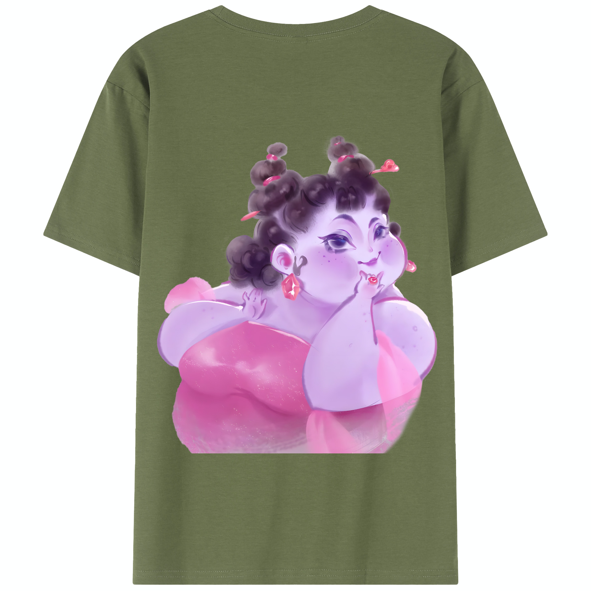 （画像用） Ne Zha 2 ナタ 魔童の大暴れ 綿100％半袖Tシャツ（背面プリント）